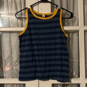😉Bundle Days😉Women’s Horizontal Striped Tank Top Blue Yellow Size Small
